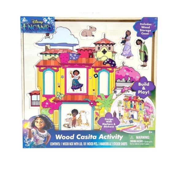 Disney Encanto Wood Casita Activity Set Building & Decorating Set 101 Wooden Pcs - Picture 1 of 3
